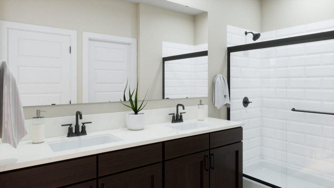 Primary Bathroom | Mariposa | Mira Vista at Victory in Buckeye, AZ by Landsea Homes