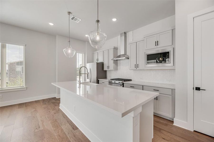 Furnished interior view inside a new home in Collin Creek, Plano (Image 4).