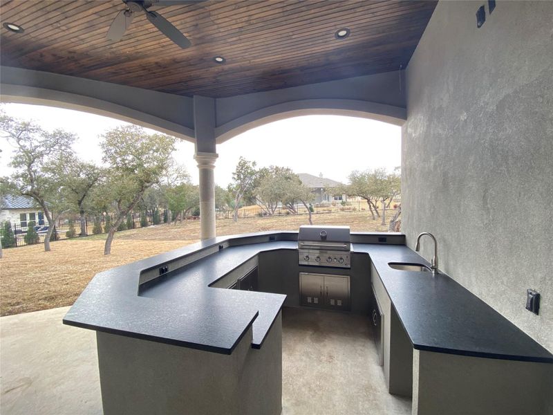 Exterior details and patio area of a home in , Belton (Image 16).