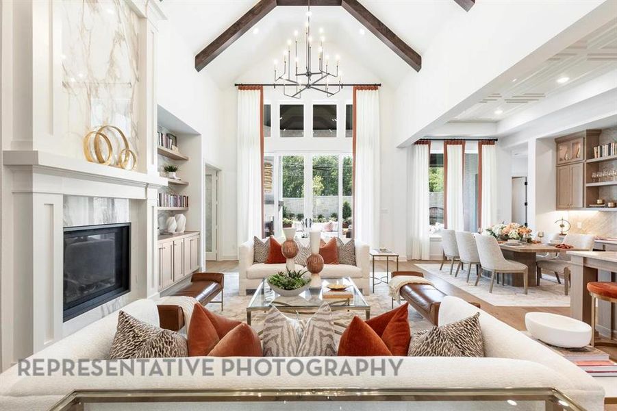 Furnished interior view inside a new home in Sandbrock Ranch: 70ft. lots, Aubrey (Image 12). Furnished interior view inside a new home in Sandbrock Ranch: 70ft. lots, Aubrey (Image 12).