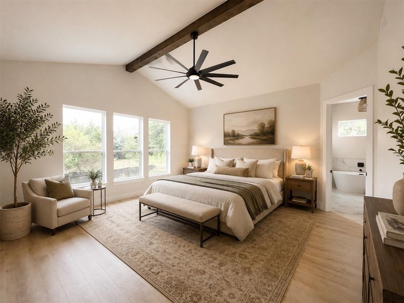Virtual staging of master bedroom Virtual staging of master bedroom