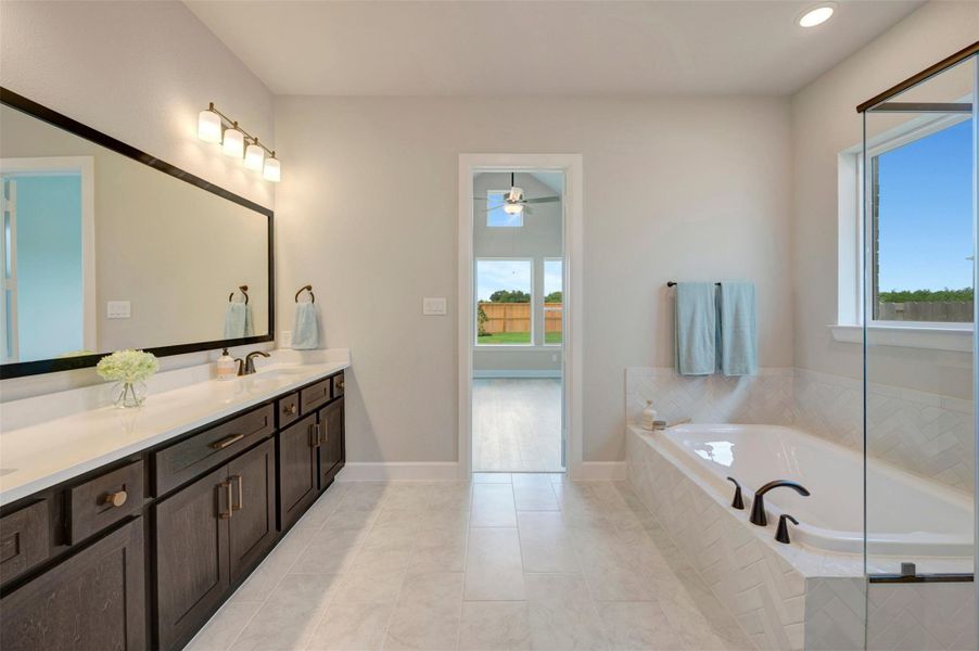 Furnished interior view inside a new home in Grange - Reserve Collection, Katy (Image 3).
