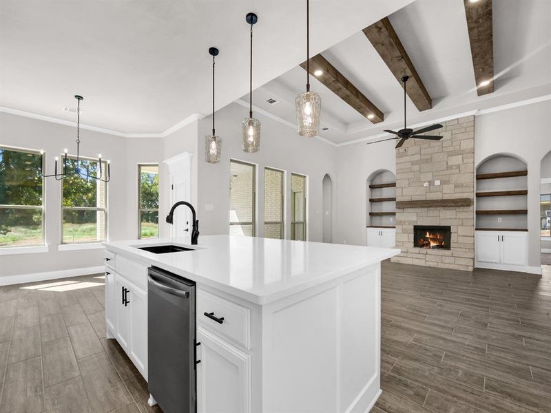 Furnished interior view inside a new home in , Azle (Image 9).