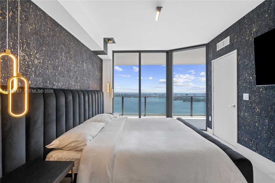 Furnished interior view inside a new home in , Miami (Image 12).