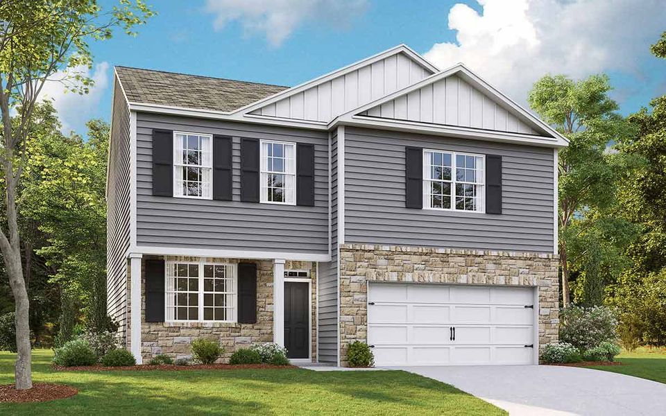 Representative exterior photo of a completed home built from the PENWELL by D.R. Horton in The Parks, White House, TN (Image 21).