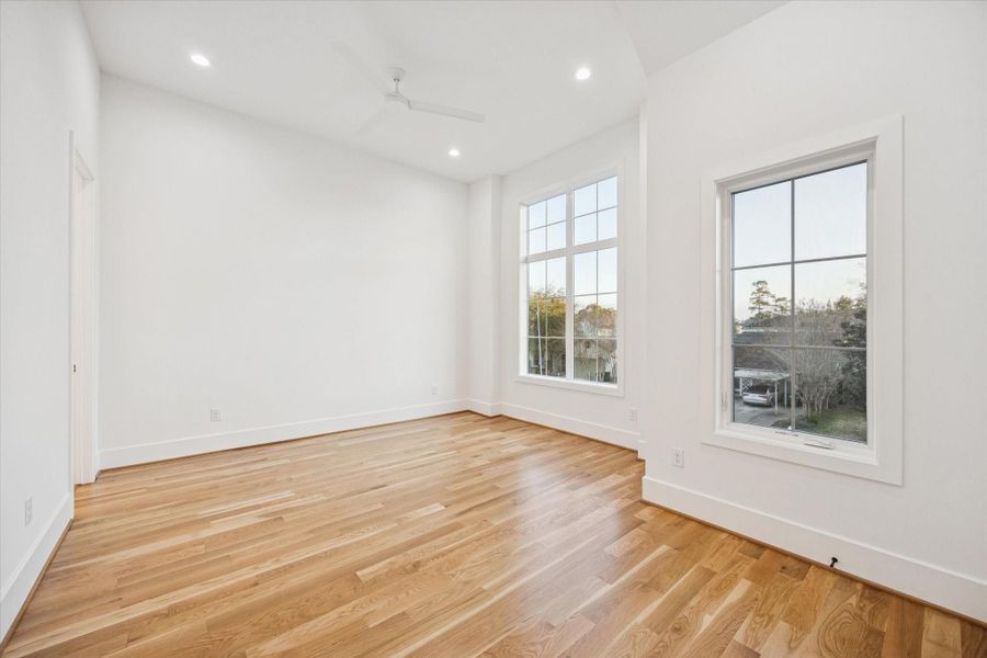 Positioned at the front of the home, this room enjoys peaceful street facing views and excellent natural light. Separation from main living areas adds privacy, making it well suited for a bedroom, guest suite, or quiet home office. Positioned at the front of the home, this room enjoys peaceful street facing views and excellent natural light. Separation from main living areas adds privacy, making it well suited for a bedroom, guest suite, or quiet home office.