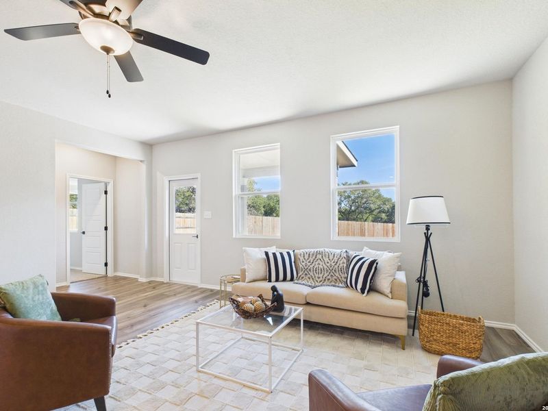 Furnished interior view inside a new home in Bricewood, San Antonio (Image 18).