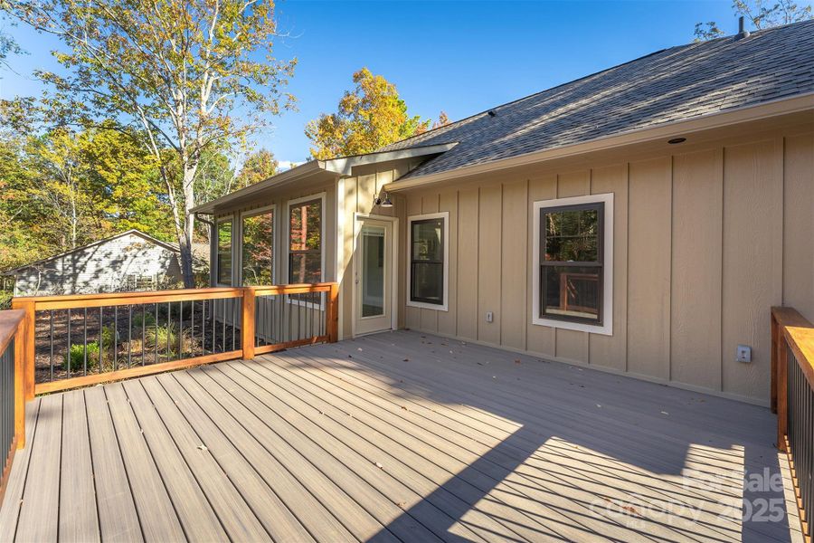Exterior details and patio area of a home in , Lake Lure (Image 2). Exterior details and patio area of a home in , Lake Lure (Image 2).