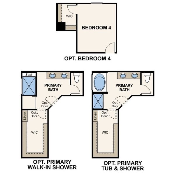2D floor plan layout for the Plan 4 by Century Communities in The Vistas II Collection  at North Copper Canyon, Surprise, AZ (Image 5).