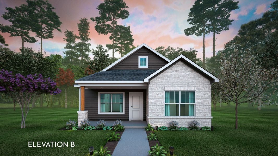 Representative exterior photo of a completed home built from the Emerald by CastleRock Communities in Austin Point, Richmond, TX (Image 2). Representative exterior photo of a completed home built from the Emerald by CastleRock Communities in Austin Point, Richmond, TX (Image 2).