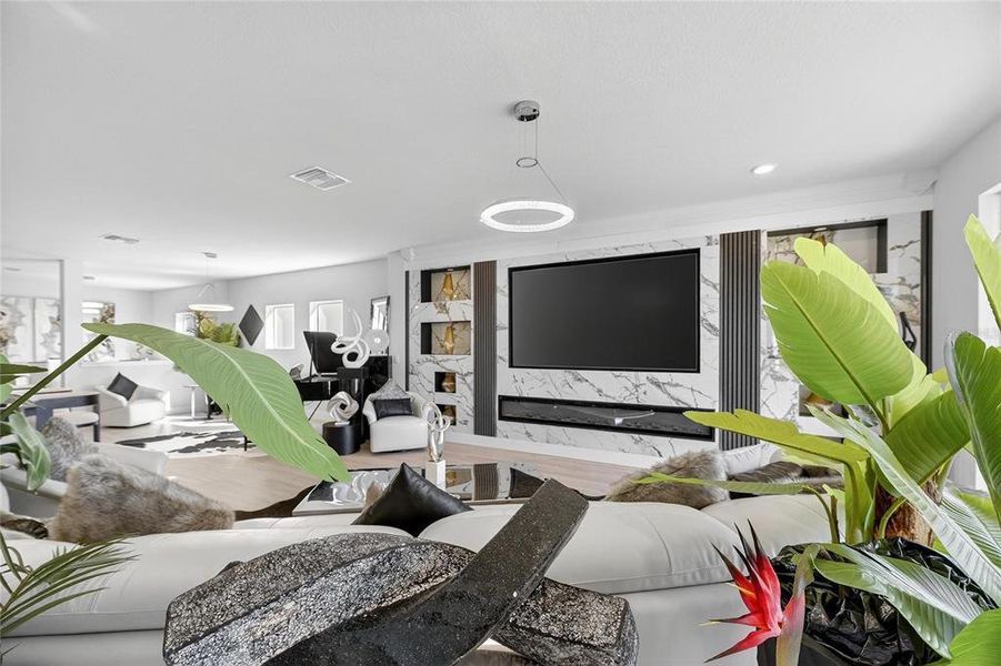 Furnished interior view inside a new home in The Peninsula at Rhodine Lake, Riverview (Image 41).