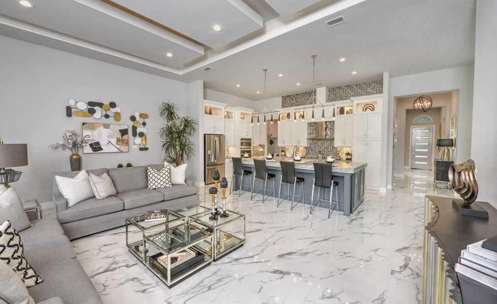 Furnished interior view inside a new home in Plantation Bay, Ormond Beach (Image 7).