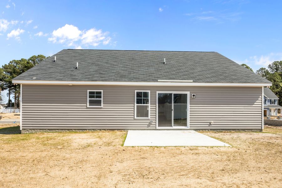 Exterior details and patio area of a home in Davenport Farms, Winterville (Image 4).