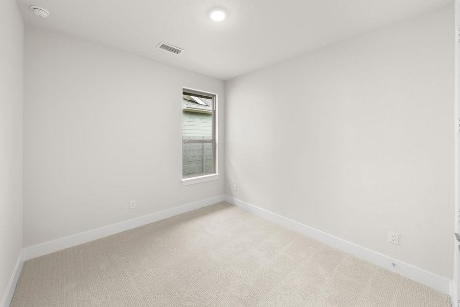 Spacious, unfurnished interior of a new home in Discovery Collection at Painted Tree Village, McKinney (Image 24). Spacious, unfurnished interior of a new home in Discovery Collection at Painted Tree Village, McKinney (Image 24).