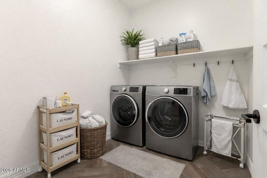 Virtually Staged Laundry Room