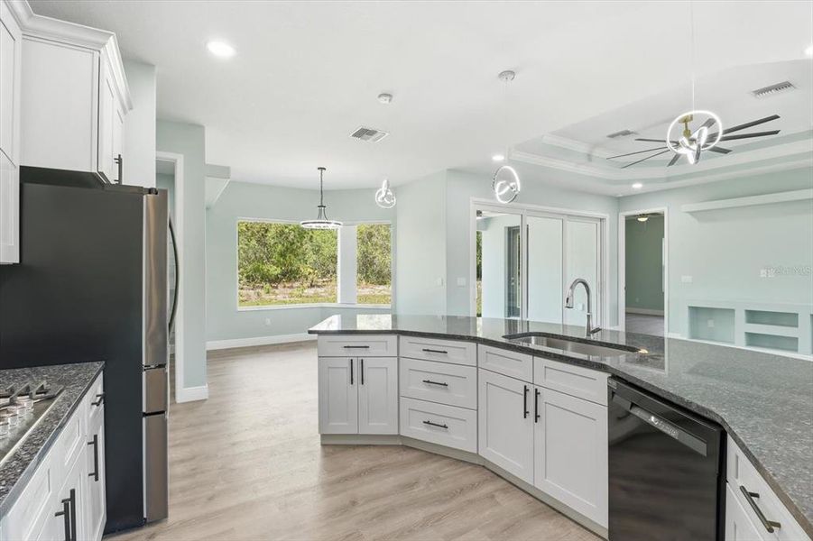 Furnished interior view inside a new home in , Beverly Hills (Image 12).