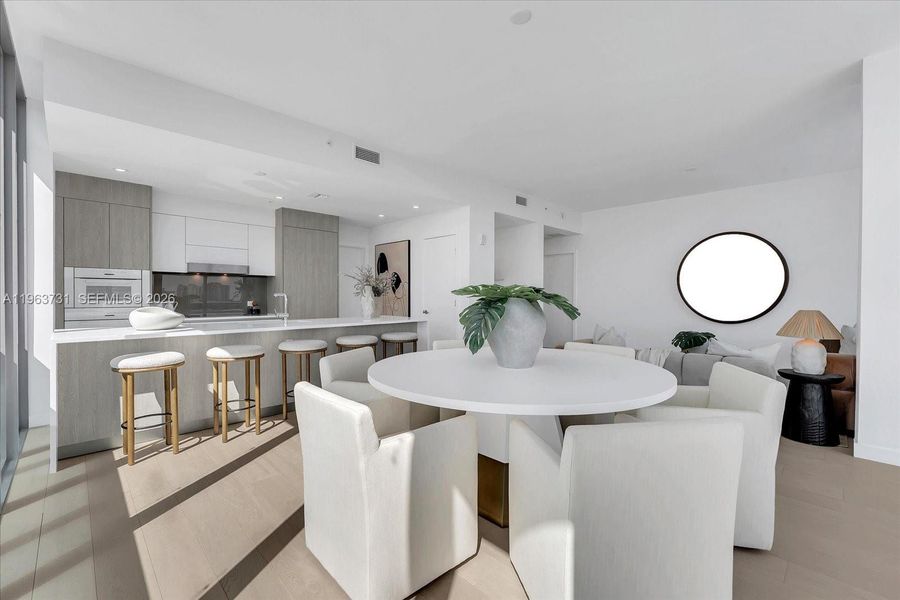 Furnished interior view inside a new home in , Bay Harbor Islands (Image 9). Furnished interior view inside a new home in , Bay Harbor Islands (Image 9).