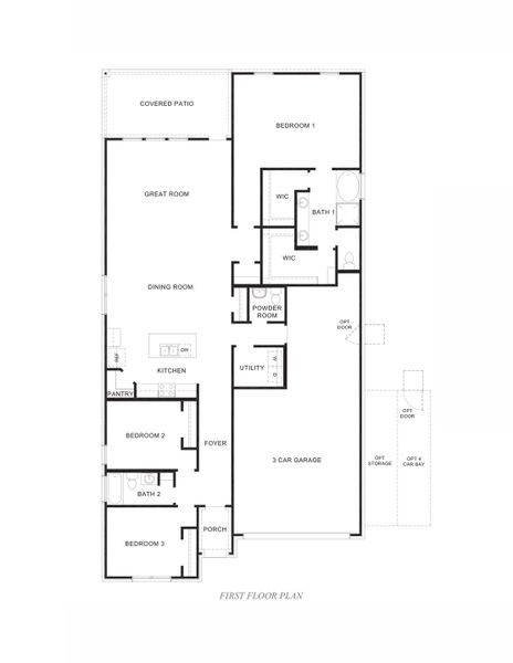 2D floor plan layout of this home in Mill Creek Estates, Magnolia, TX (Image 2).
