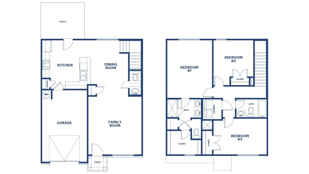 2D floor plan layout for the Brandon by D.R. Horton in WillowBrook, Winder, GA (Image 5). 2D floor plan layout for the Brandon by D.R. Horton in WillowBrook, Winder, GA (Image 5).