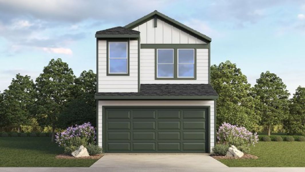 Representative exterior photo of a completed home built from the Elderberry by D.R. Horton in Wheatley Oaks, Houston, TX (Image 2). Representative exterior photo of a completed home built from the Elderberry by D.R. Horton in Wheatley Oaks, Houston, TX (Image 2).