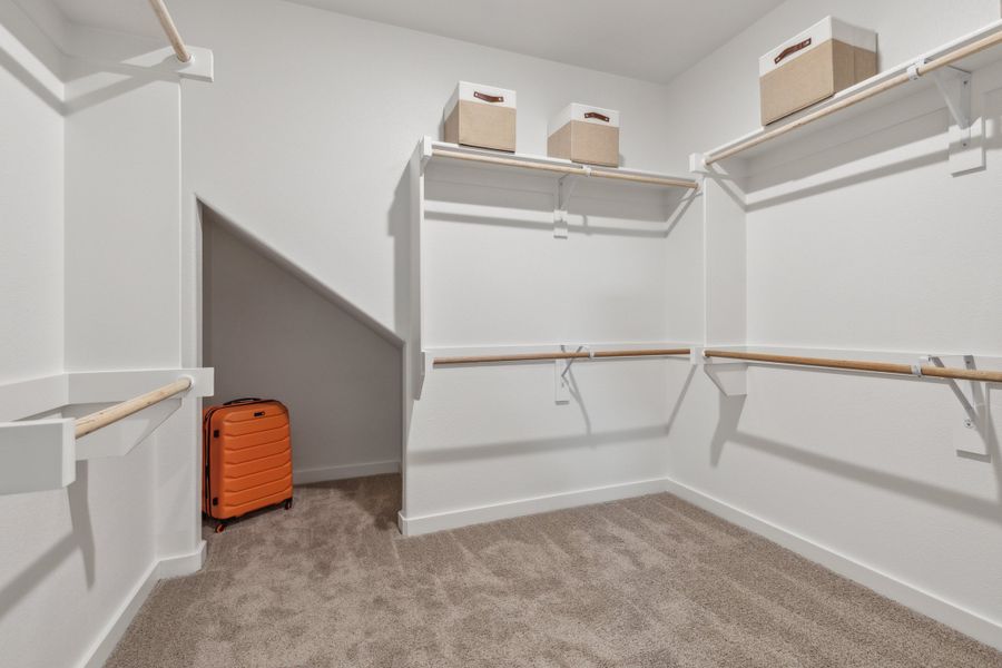 Primary Closet in the Winters home plan by Trophy Signature Homes – REPRESENTATIVE PHOTO