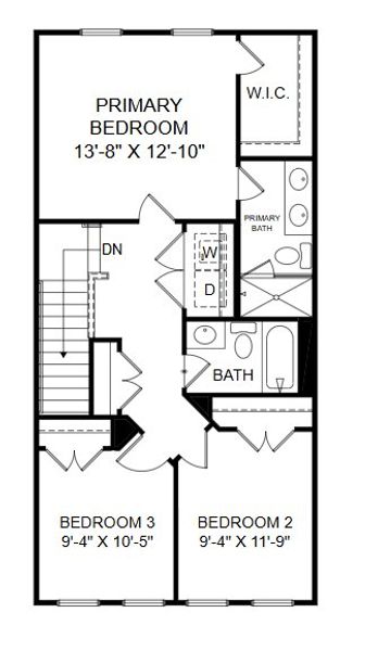 2D floor plan layout for the The Jenkins by Stanley Martin Homes in Westpark at Cane Bay, Summerville, SC (Image 6).