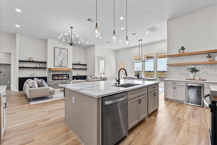 Furnished interior view inside a new home in , Angleton (Image 11).