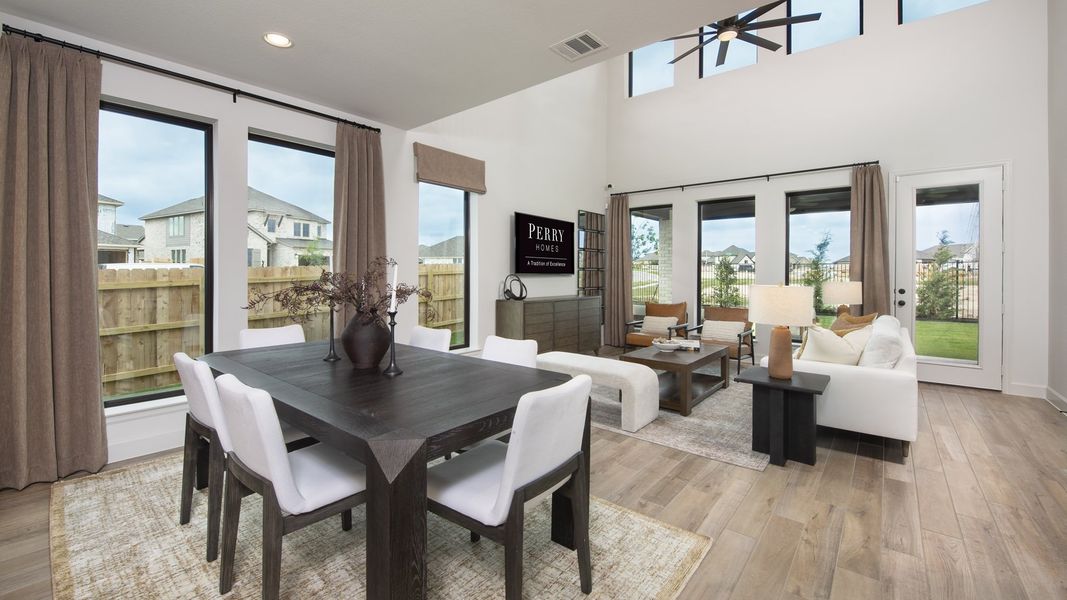 Representative furnished interior of a home built from the 2426W by Perry Homes in Parkside on the River, Georgetown (Image 6). Representative furnished interior of a home built from the 2426W by Perry Homes in Parkside on the River, Georgetown (Image 6).
