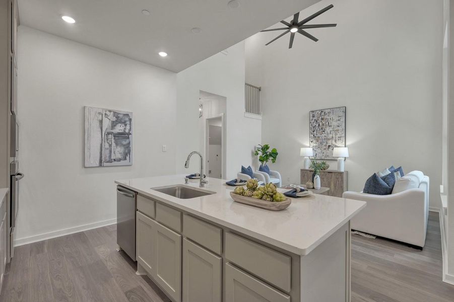 Furnished interior view inside a new home in Woodforest Townhomes, Montgomery (Image 4).