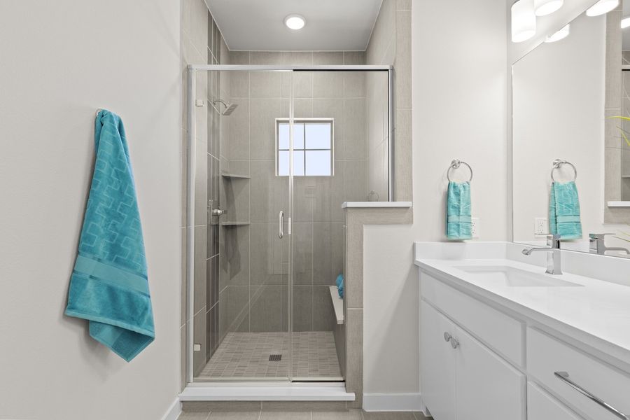 Furnished interior view inside a new home in Wildridge, Oak Point (Image 18).