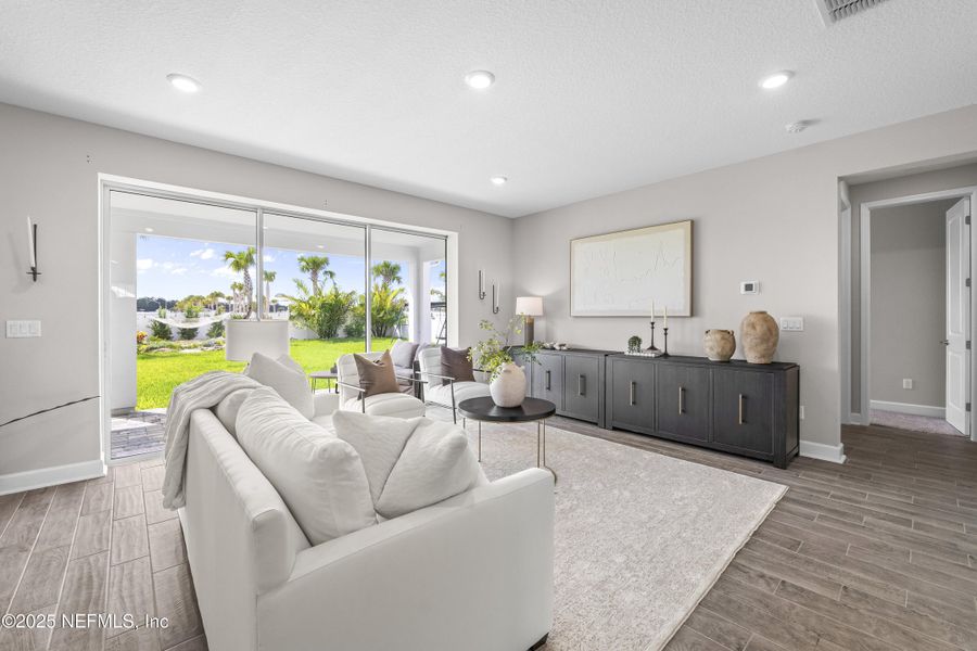 Furnished interior view inside a new home in The Cove at Beachwalk, St. Johns (Image 24). Furnished interior view inside a new home in The Cove at Beachwalk, St. Johns (Image 24).