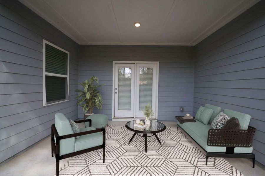 Exterior details and patio area of a home in , Villa Rica (Image 3).