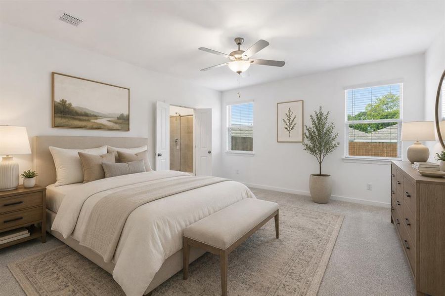 Primary Bedroom - virtually staged
