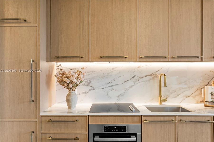 Close-up of interior finishes inside a home in NoMad Residences, Miami (Image 11).