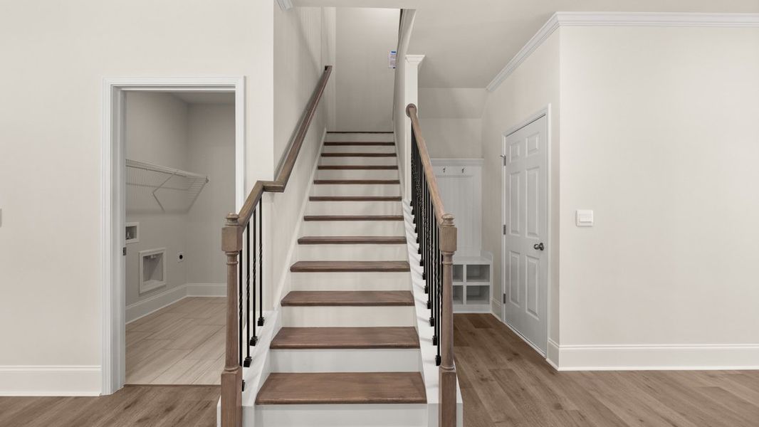 Representative unfurnished interior of a home built from the WINDSOR by D.R. Horton in Butner Estates, South Fulton (Image 51).