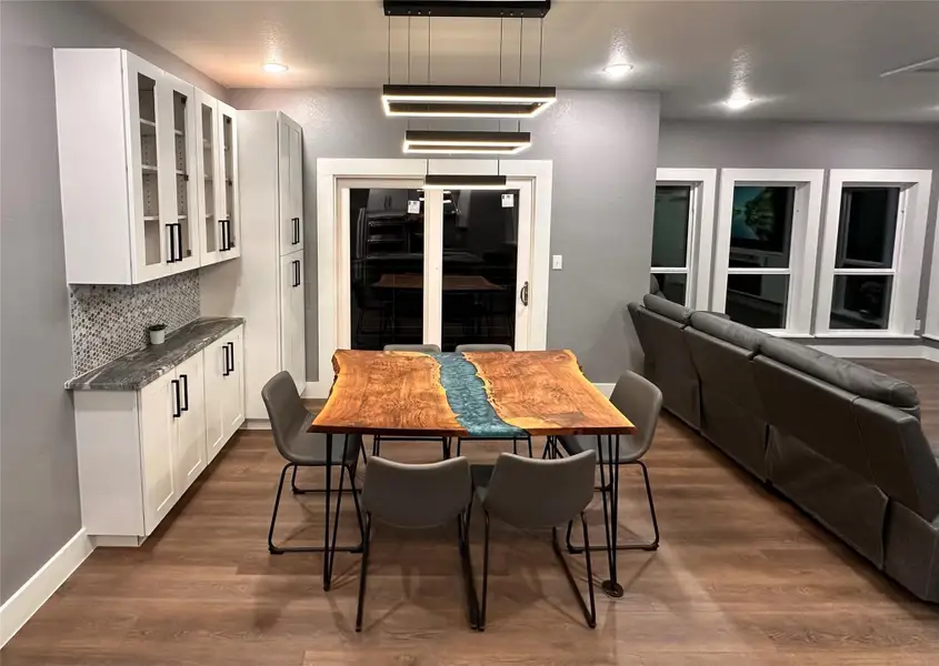 Dining area open to kitchen and family room Dining area open to kitchen and family room