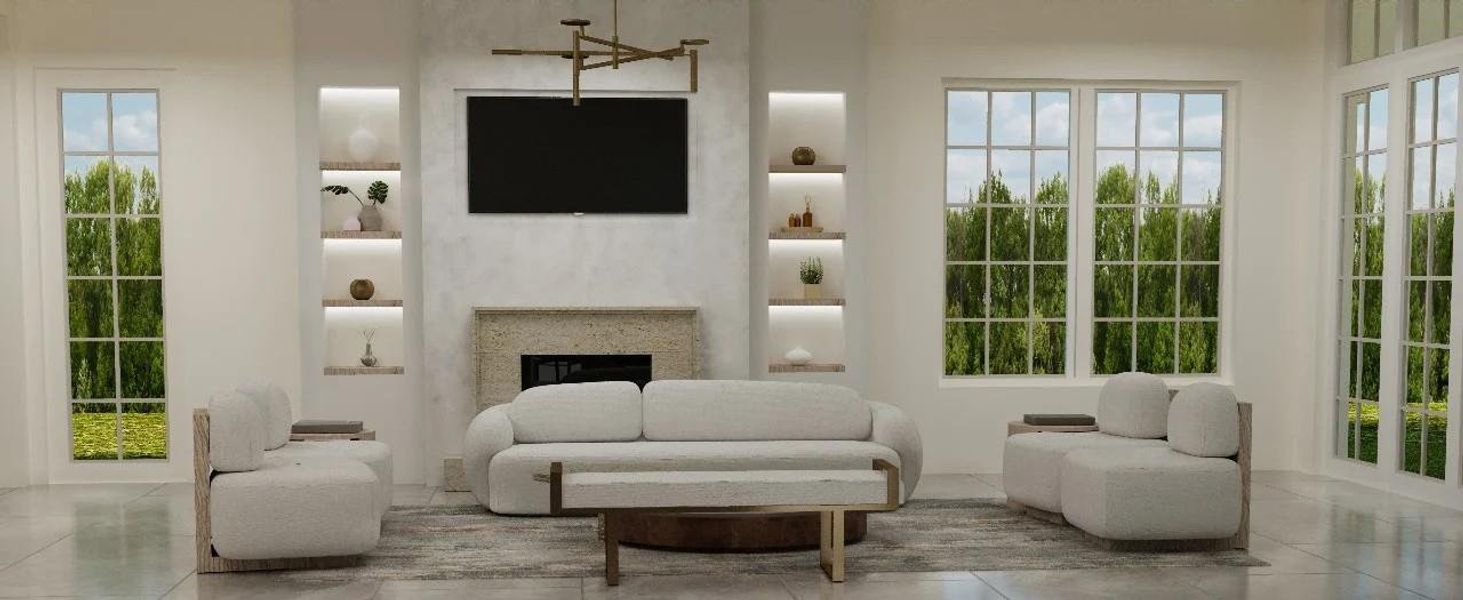 Furnished interior view inside a new home in , Delray Beach (Image 7).