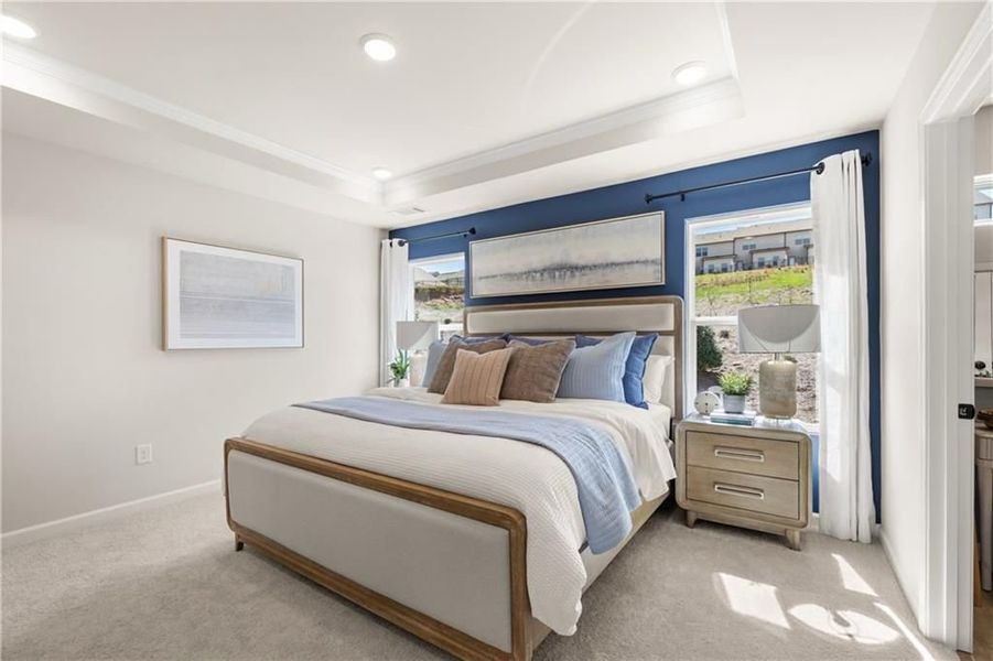 Furnished interior view inside a new home in The Bluffs, Canton (Image 34).