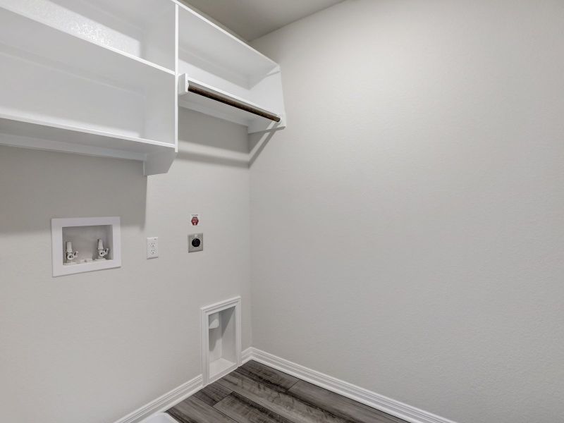 Make laundry day a breeze with this upstairs laundry room.