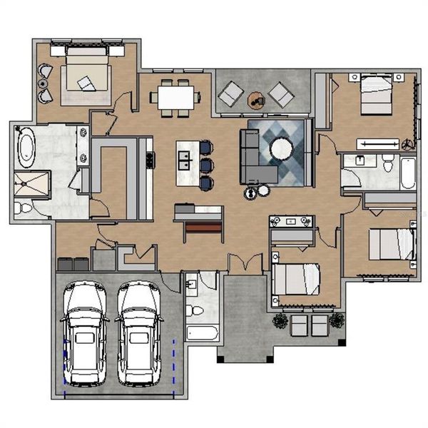 2D floor plan layout of this home in , Port Charlotte, FL (Image 3).