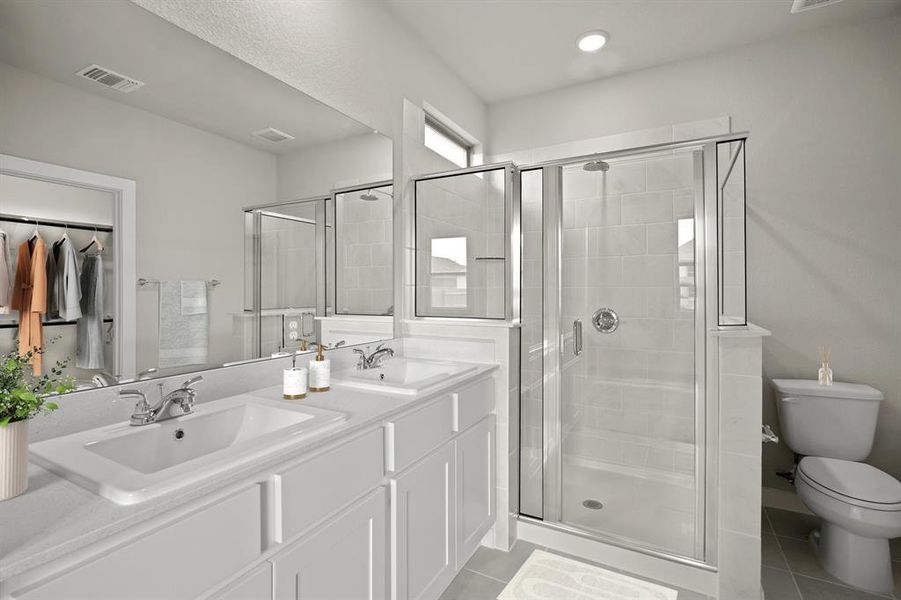 Primary Bathroom in the Birch home plan by Trophy Signature Homes – REPRESENTATIVE PHOTO Primary Bathroom in the Birch home plan by Trophy Signature Homes – REPRESENTATIVE PHOTO