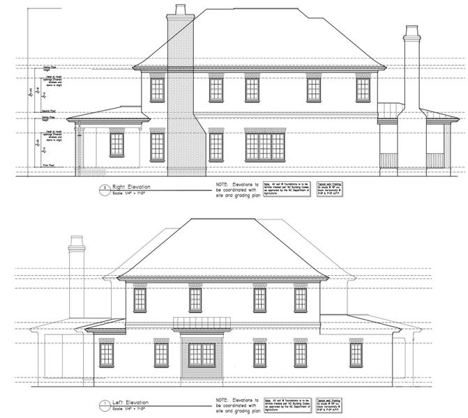Right and Left Elevations