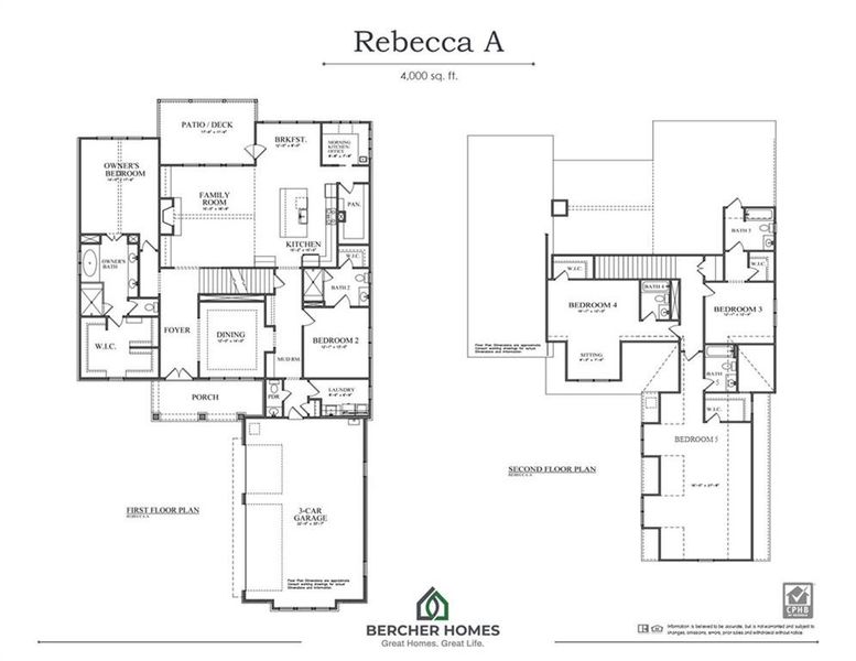 2D floor plan layout of this home in Woodford, Acworth, GA (Image 5).