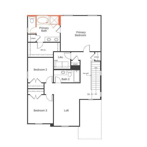 2D floor plan layout of this home in Bellina, York, SC (Image 4).