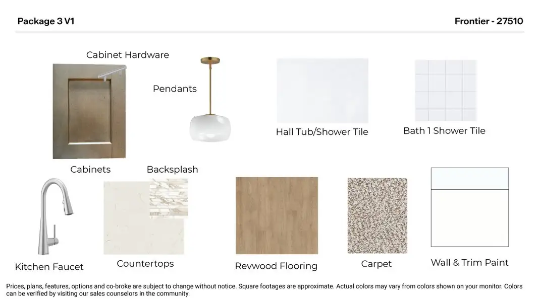 Sample of building materials used in homes in Frontier, Mustang Ridge (Image 3). Sample of building materials used in homes in Frontier, Mustang Ridge (Image 3).