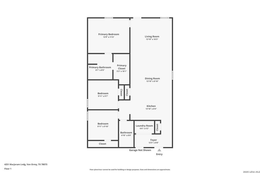 2D floor plan layout of this home in Preserve at Medina, Von Ormy, TX (Image 3).