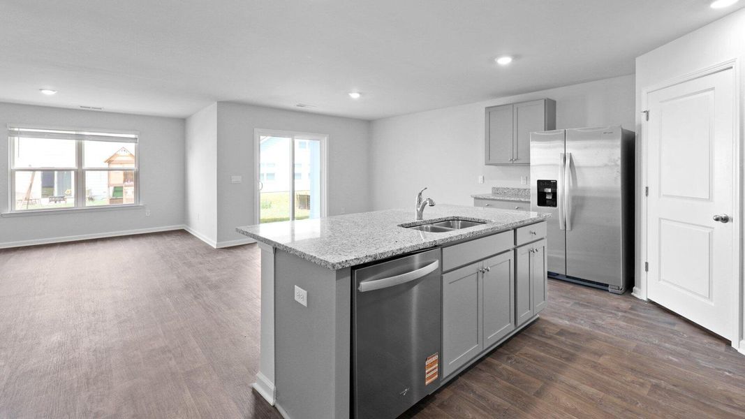 Furnished interior view inside a new home in Center Pointe, Santee (Image 3).