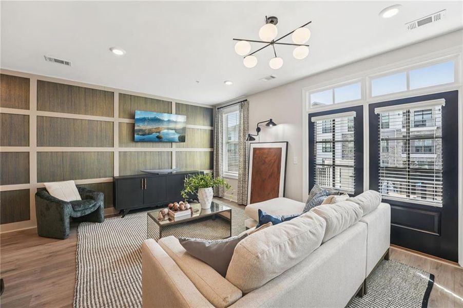 Furnished interior view inside a new home in Market Square at Sawnee Village, Cumming (Image 12).