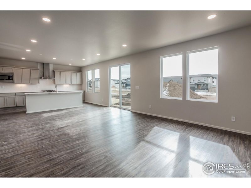 LIVING ROOM, DINING ROOM AND KITCHEN