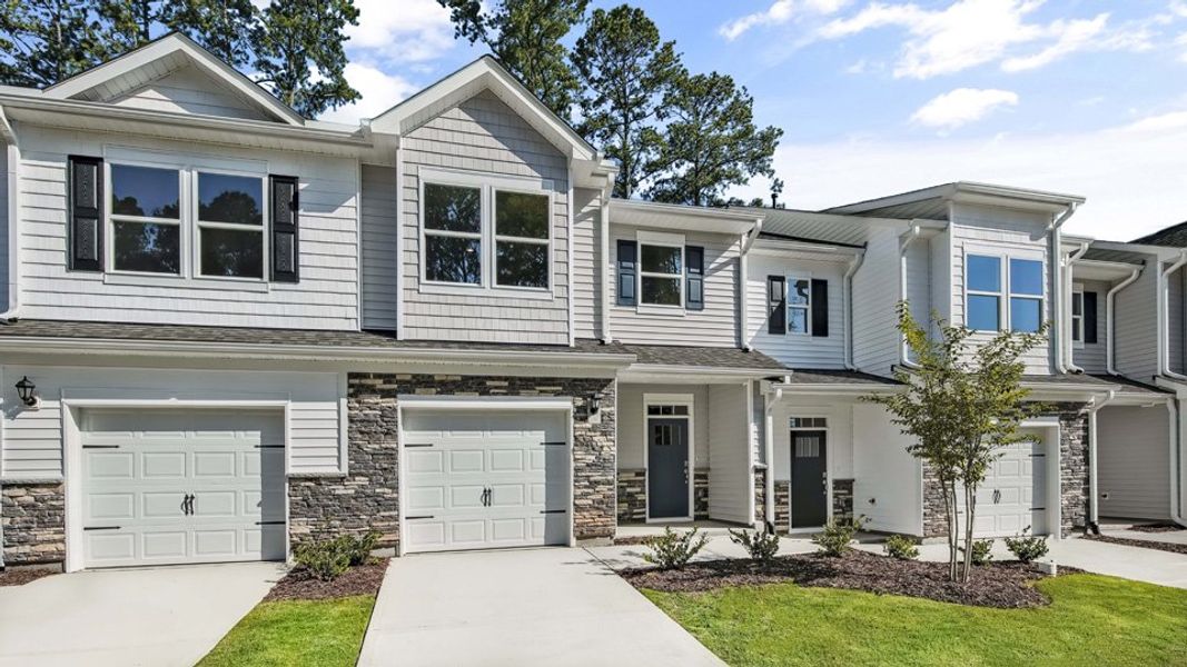 Representative exterior photo of a completed home built from the LANSING by D.R. Horton in Copper Run South, Durham, NC (Image 15).